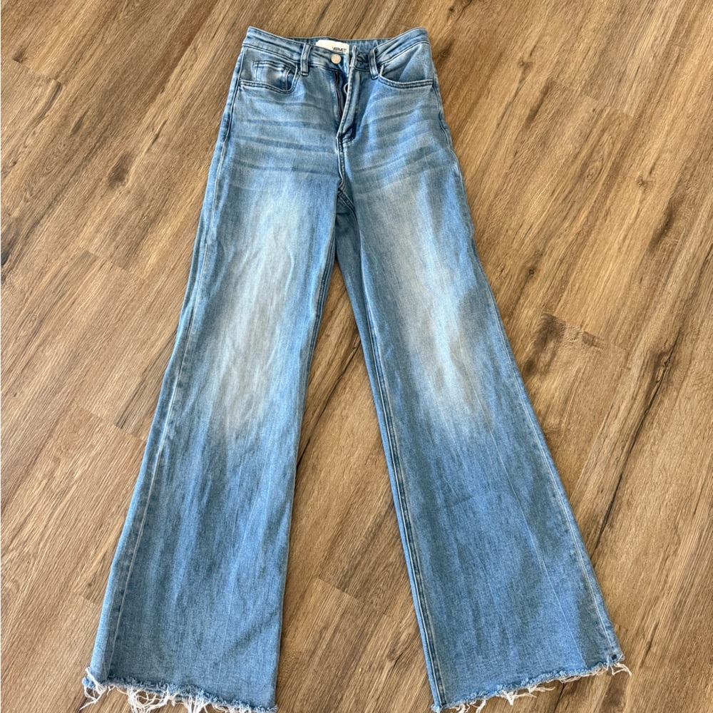 Vervet Light Blue Wide Leg Jeans for Women